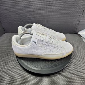 Mens Sz 9.5 White Puma Match Athletic Sneakers